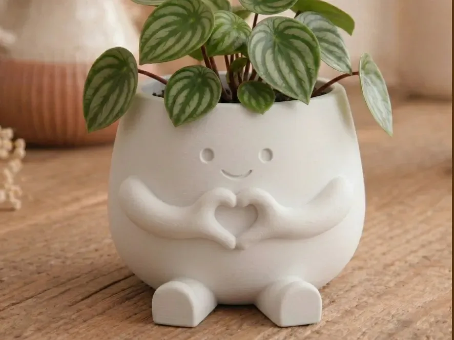 Maceta "Hearty" - Decoración Bonita con Manos en Forma de Corazón